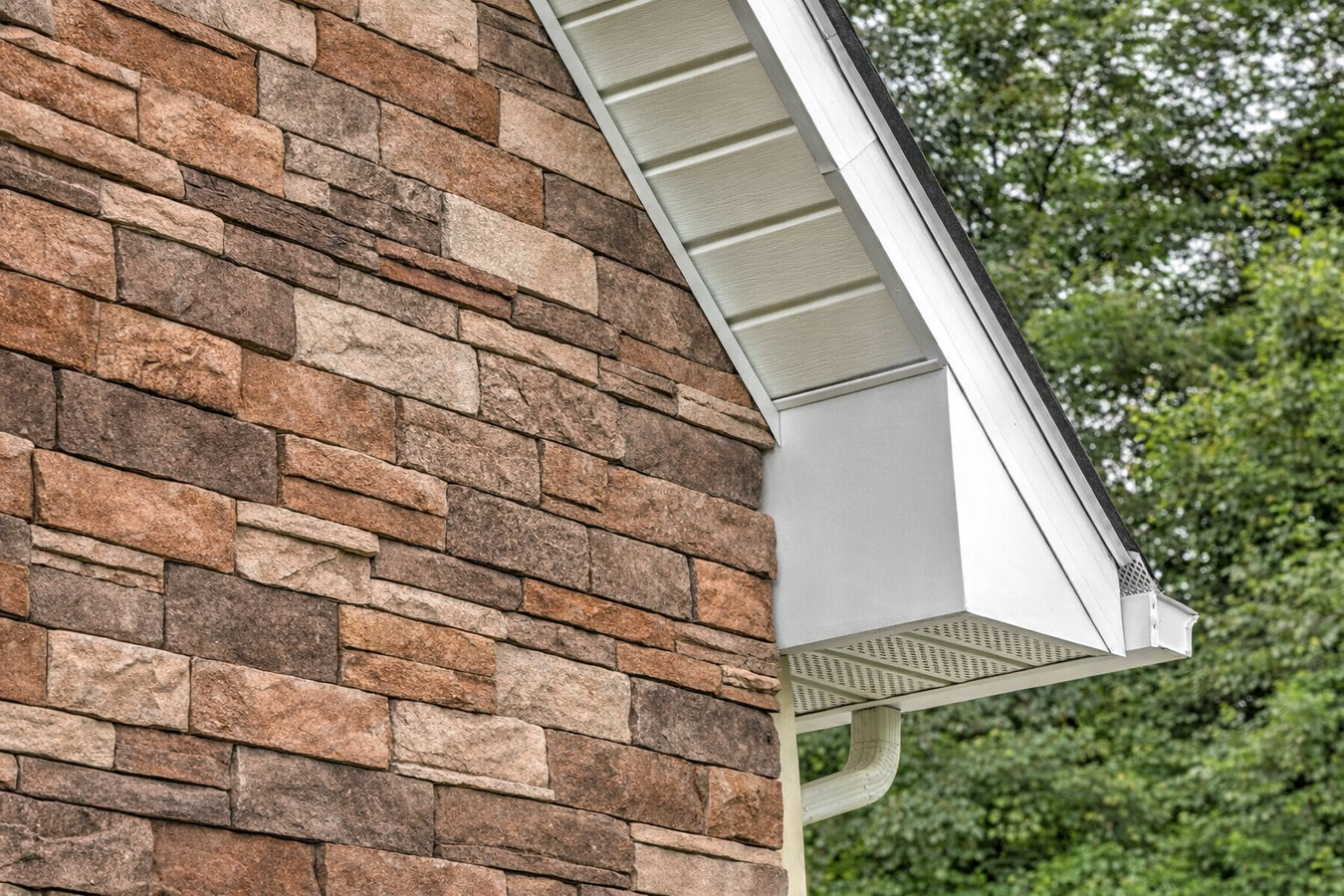 Stone veneer installation
